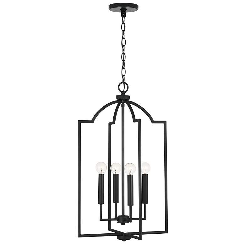Image 5 HomePlace Lighting Carter 4 Light Foyer Matte Black more views