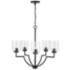 HomePlace Lighting Carter 5 Light Chandelier Matte Black