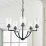 1_HomePlace Lighting Carter 5 Light Chandelier Matte Black