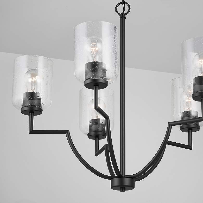 Image 3 HomePlace Lighting Carter 5 Light Chandelier Matte Black more views
