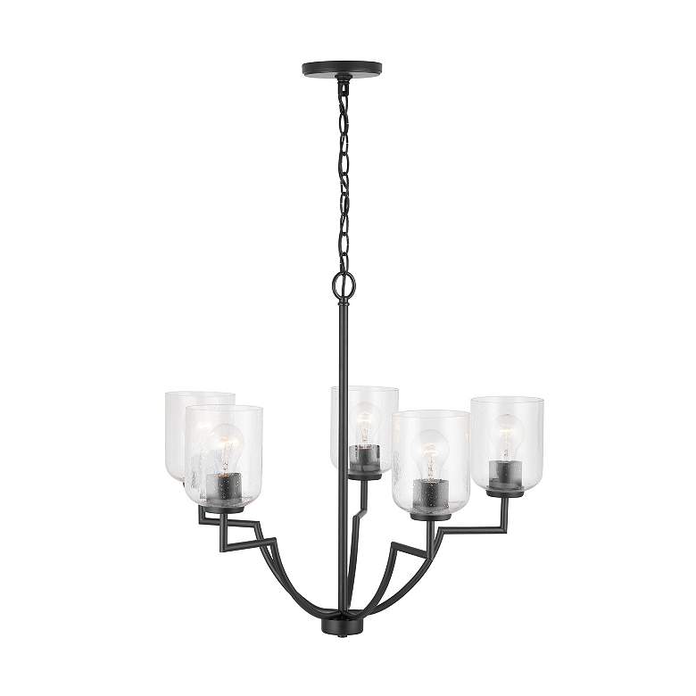 Image 4 HomePlace Lighting Carter 5 Light Chandelier Matte Black more views