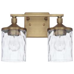 HomePlace Lighting Colton 2 Light Vanity Aged Brass