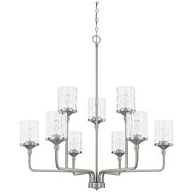 Image1 of HomePlace Lighting Colton 9 Light Chandelier Brushed Nickel