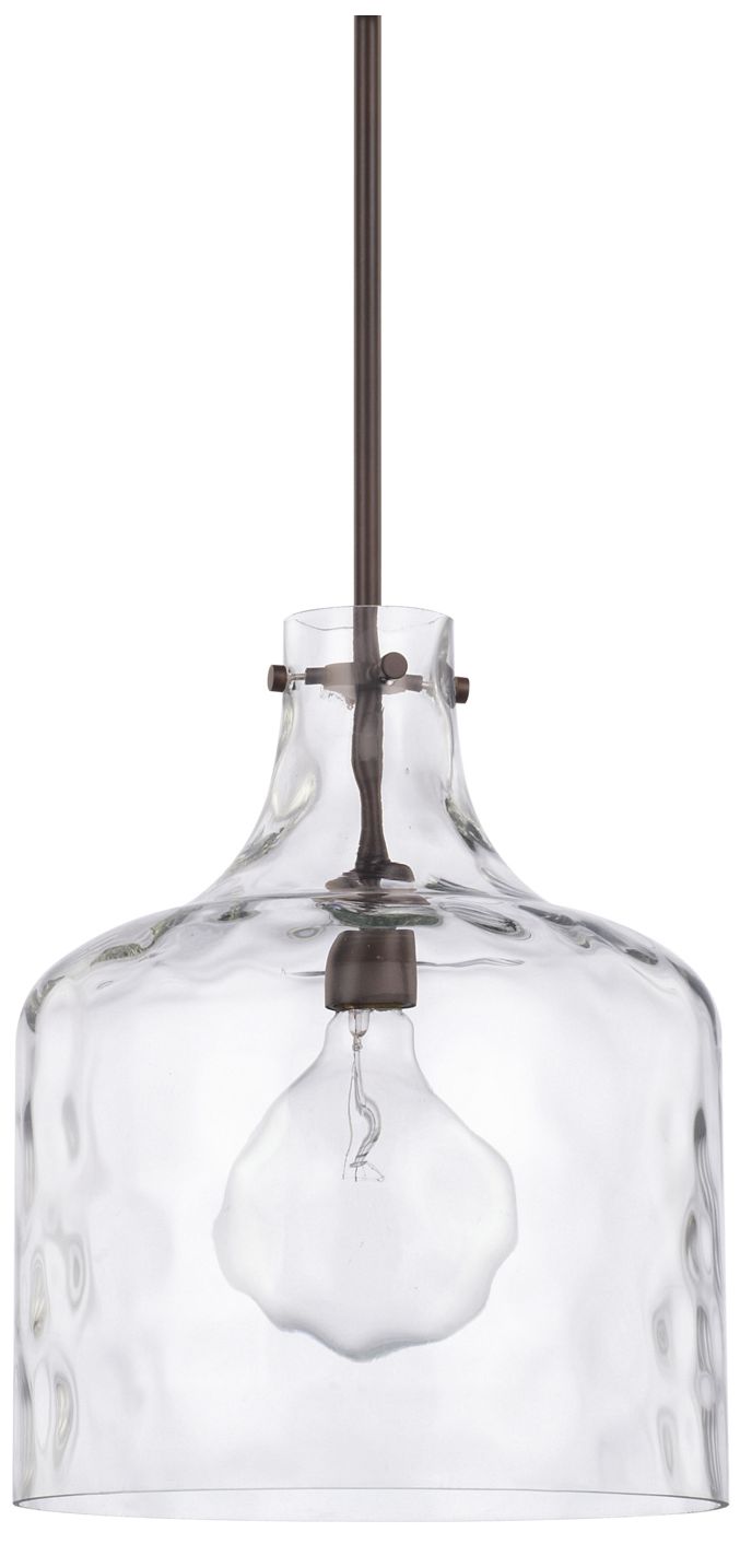 Image 2 HomePlace Lighting Crawford 1 Light Pendant 11.75" Bronze