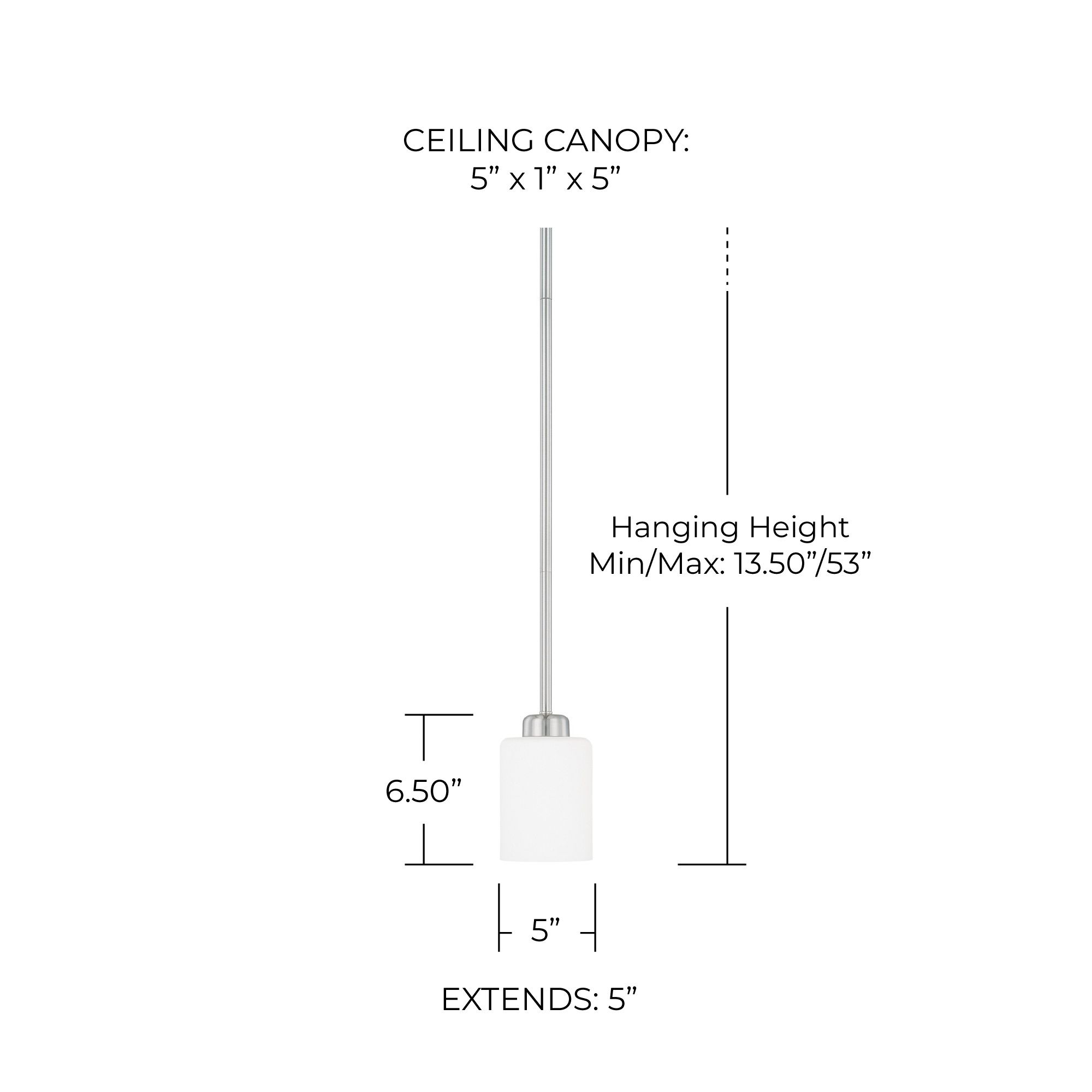 Image 2 HomePlace Lighting Dixon 1 Light Pendant Brushed Nickel more views