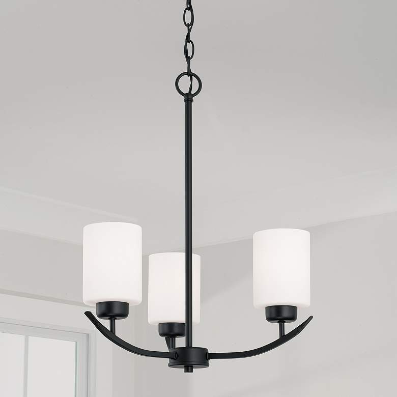 Image 1 HomePlace Lighting Dixon 3 Light Chandelier Matte Black