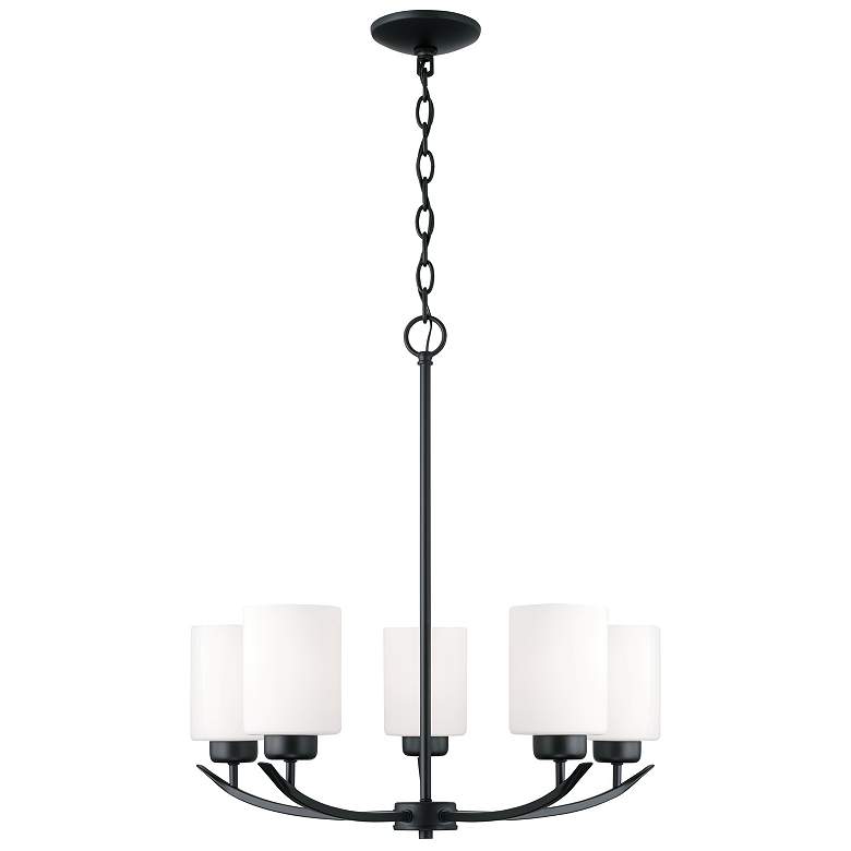 Image 1 HomePlace Lighting Dixon 5 Light Chandelier Matte Black