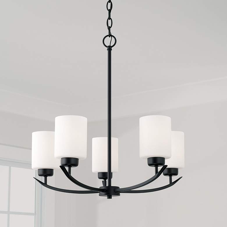 Image 1 HomePlace Lighting Dixon 5 Light Chandelier Matte Black