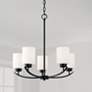 1_HomePlace Lighting Dixon 5 Light Chandelier Matte Black