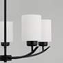 3_HomePlace Lighting Dixon 5 Light Chandelier Matte Black more views