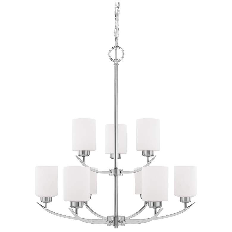 Image 1 HomePlace Lighting Dixon 9 Light Chandelier Brushed Nickel