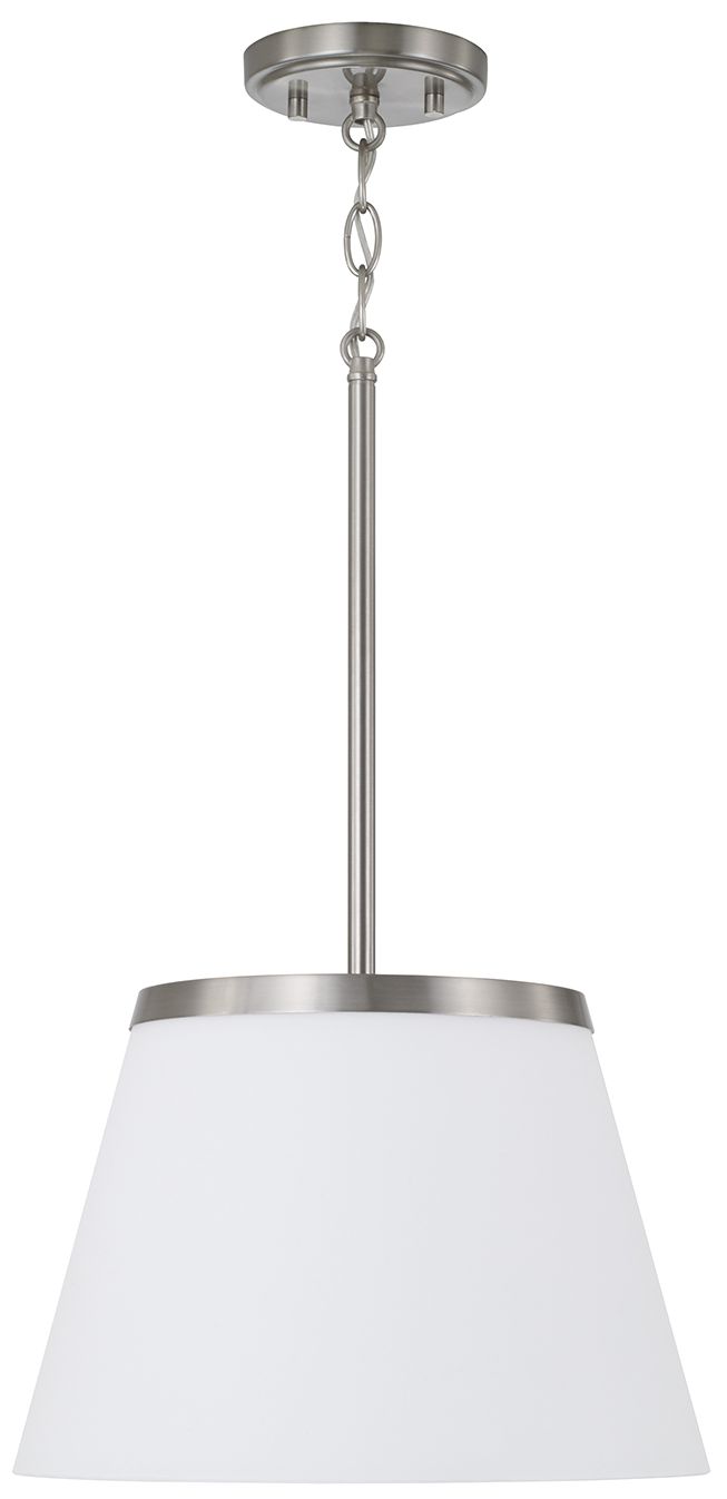 HomePlace Lighting Drake 1 Light Pendant 13.25" Brushed Nickel