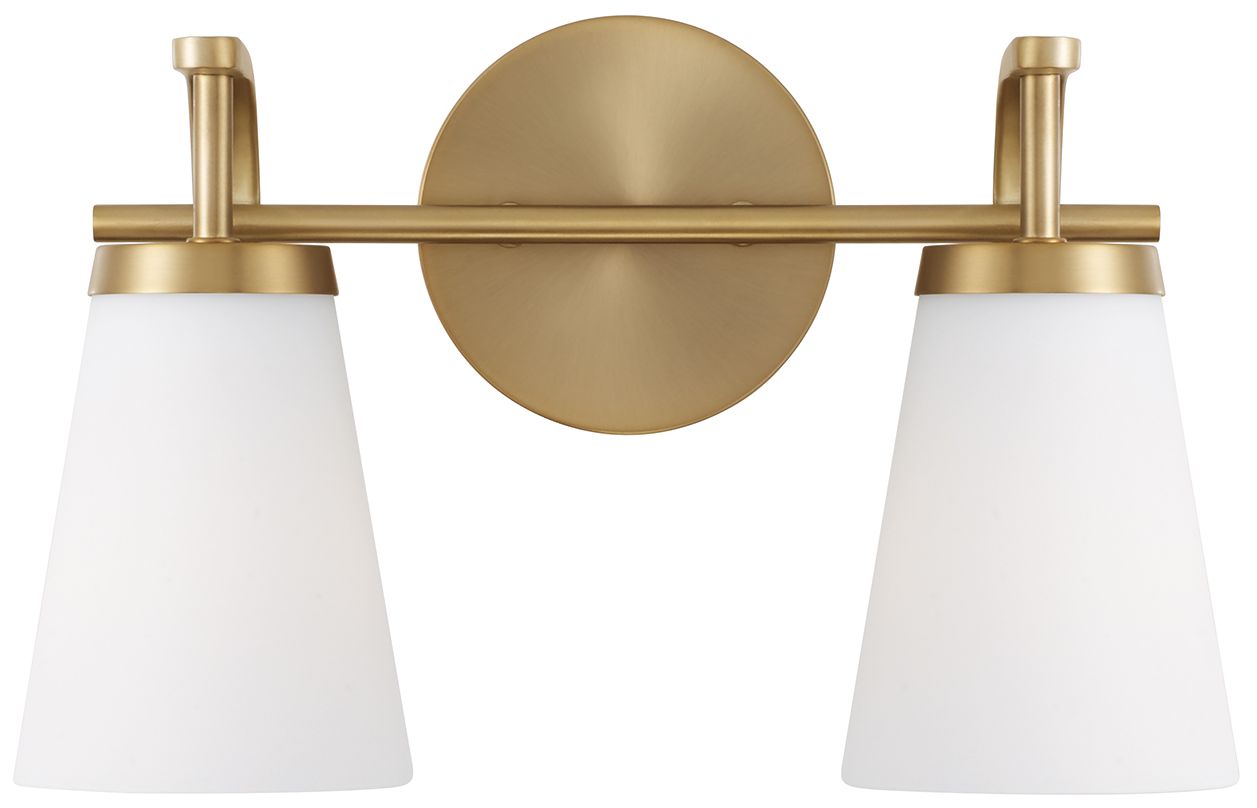 Image 5 HomePlace Lighting Drake 2 Light Vanity 14" Aged Brass more views