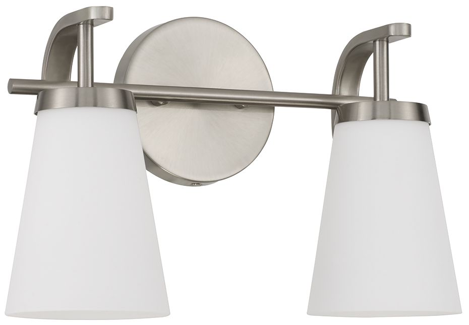 HomePlace Lighting Drake 2 Light Vanity 14" Brushed Nickel