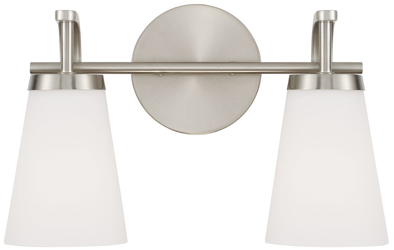 Image 5 HomePlace Lighting Drake 2 Light Vanity 14" Brushed Nickel more views