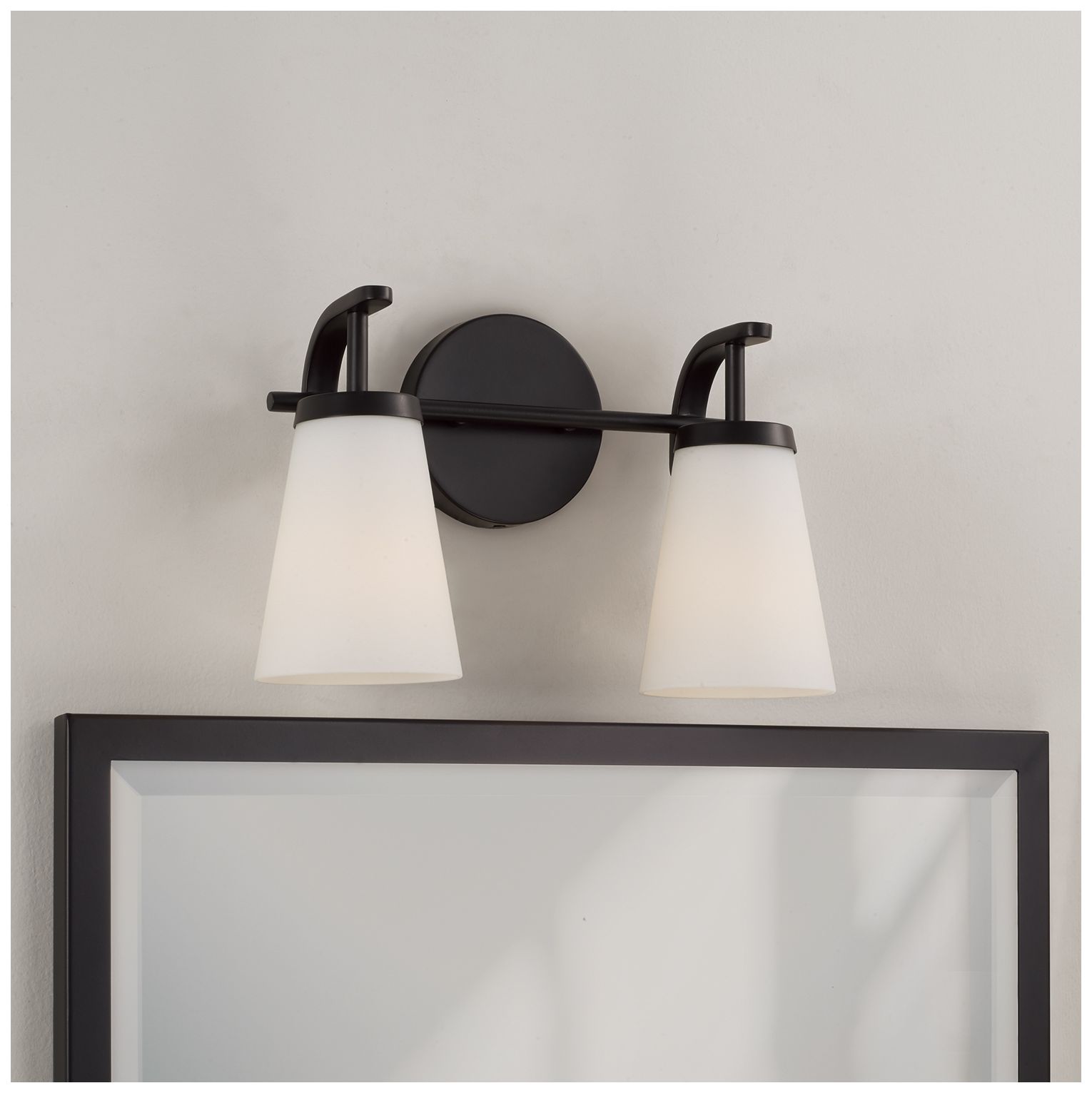 Image 3 HomePlace Lighting Drake 2 Light Vanity 14" Matte Black more views