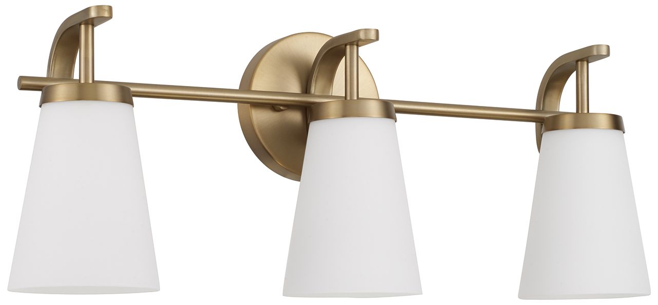 HomePlace Lighting Drake 3 Light Vanity 23" Aged Brass