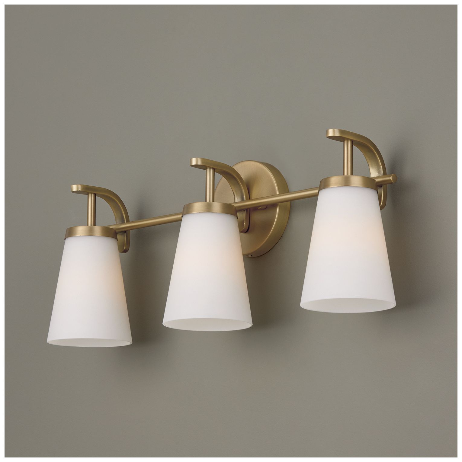 Image 4 HomePlace Lighting Drake 3 Light Vanity 23" Aged Brass more views