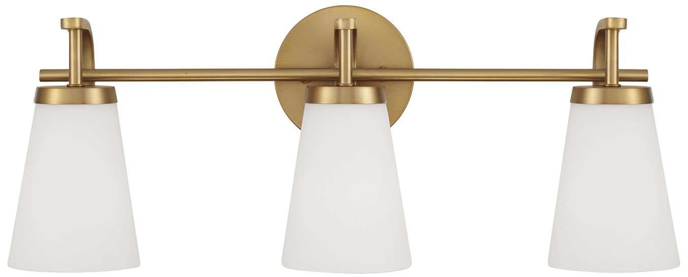 Image 7 HomePlace Lighting Drake 3 Light Vanity 23" Aged Brass more views