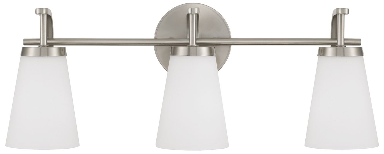 Image 5 HomePlace Lighting Drake 3 Light Vanity 23" Brushed Nickel more views