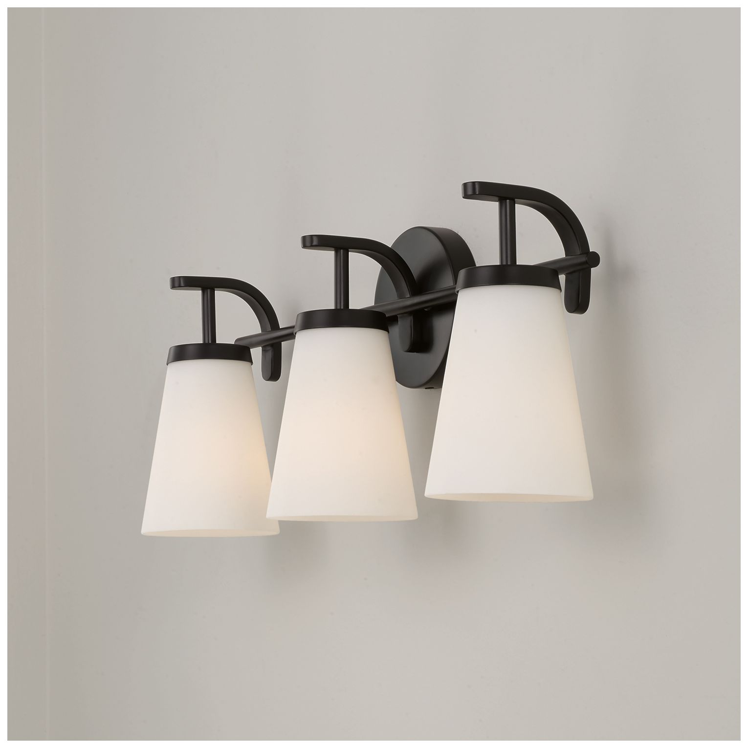 Image 3 HomePlace Lighting Drake 3 Light Vanity 23" Matte Black more views