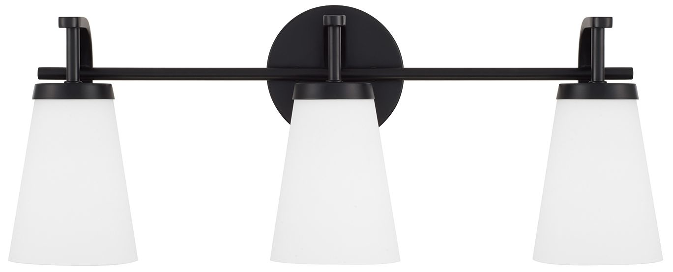 Image 5 HomePlace Lighting Drake 3 Light Vanity 23" Matte Black more views