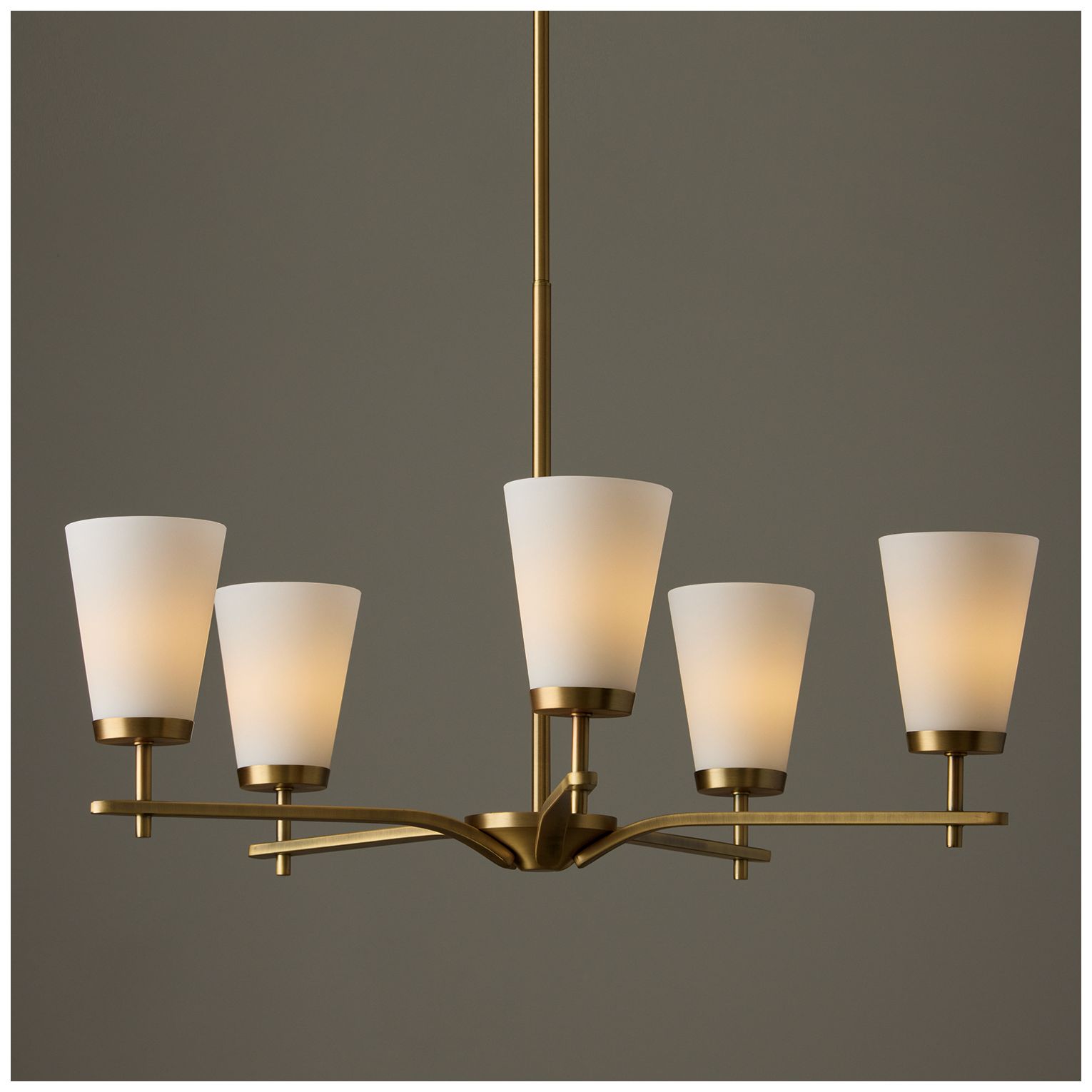 Image 4 HomePlace Lighting Drake 5 Light Chandelier 28" Aged Brass more views