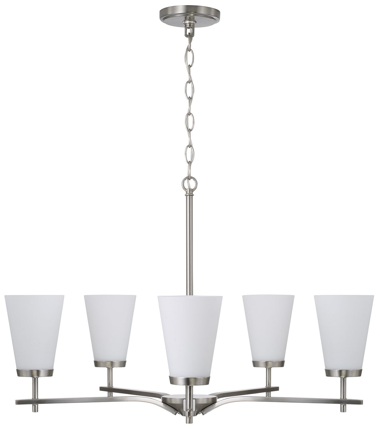 Image 4 HomePlace Lighting Drake 5 Light Chandelier 28" Brushed Nickel more views