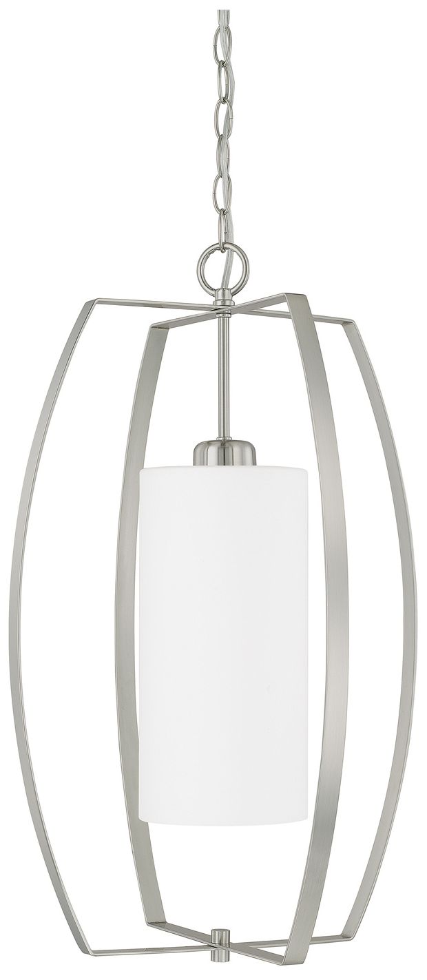 HomePlace Lighting Folsom 1 Light Foyer Brushed Nickel 0480C Lamps