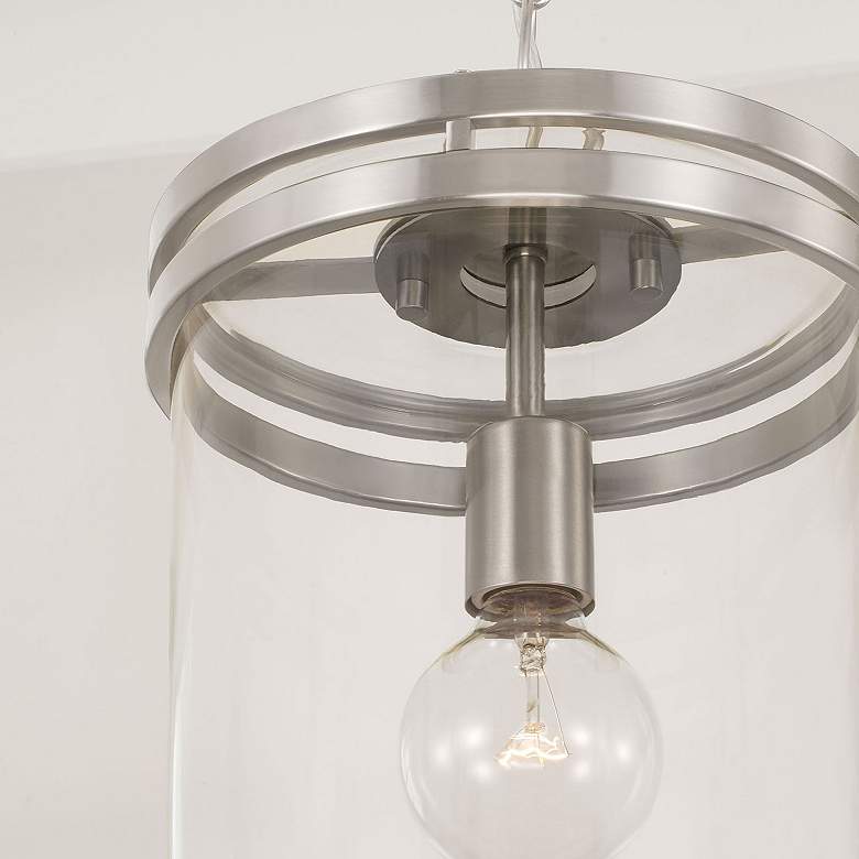 Image 3 HomePlace Lighting Fuller 1 Light Pendant Brushed Nickel more views