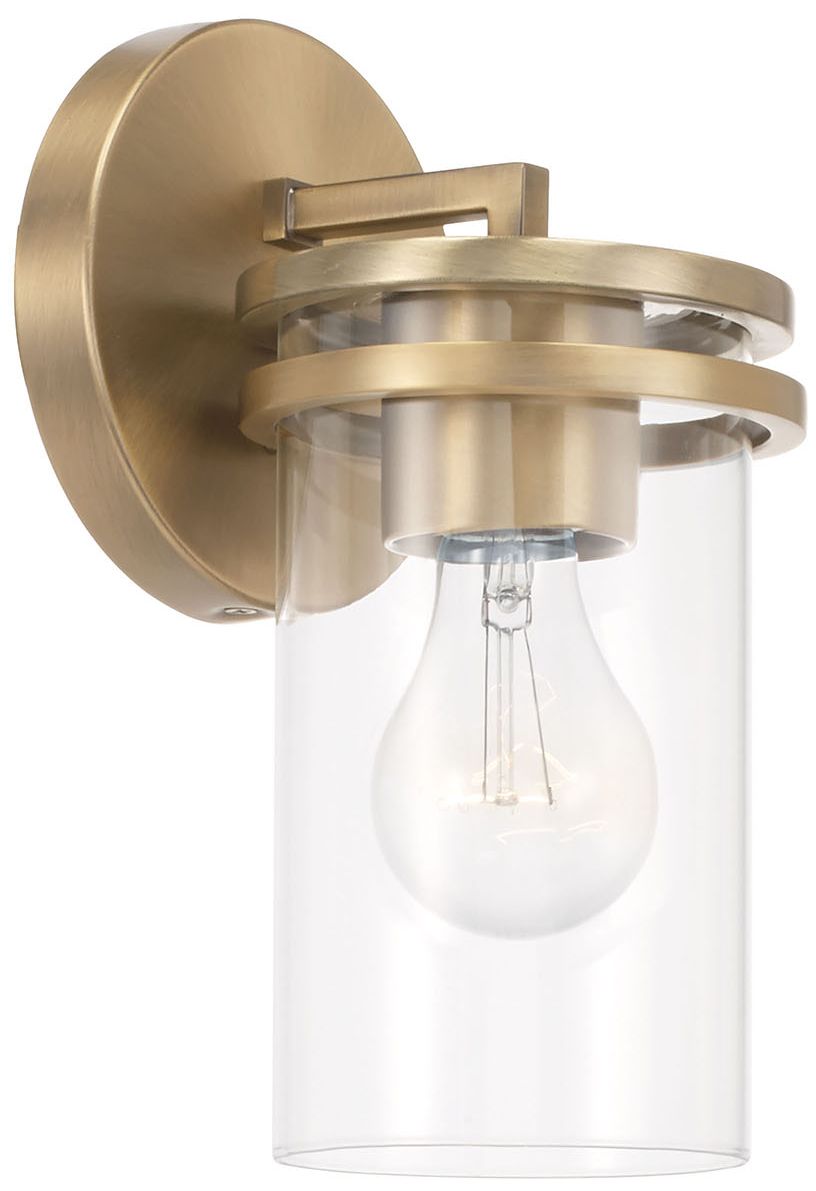 Image 2 HomePlace Lighting Fuller 1 Light Sconce 5" Aged Brass