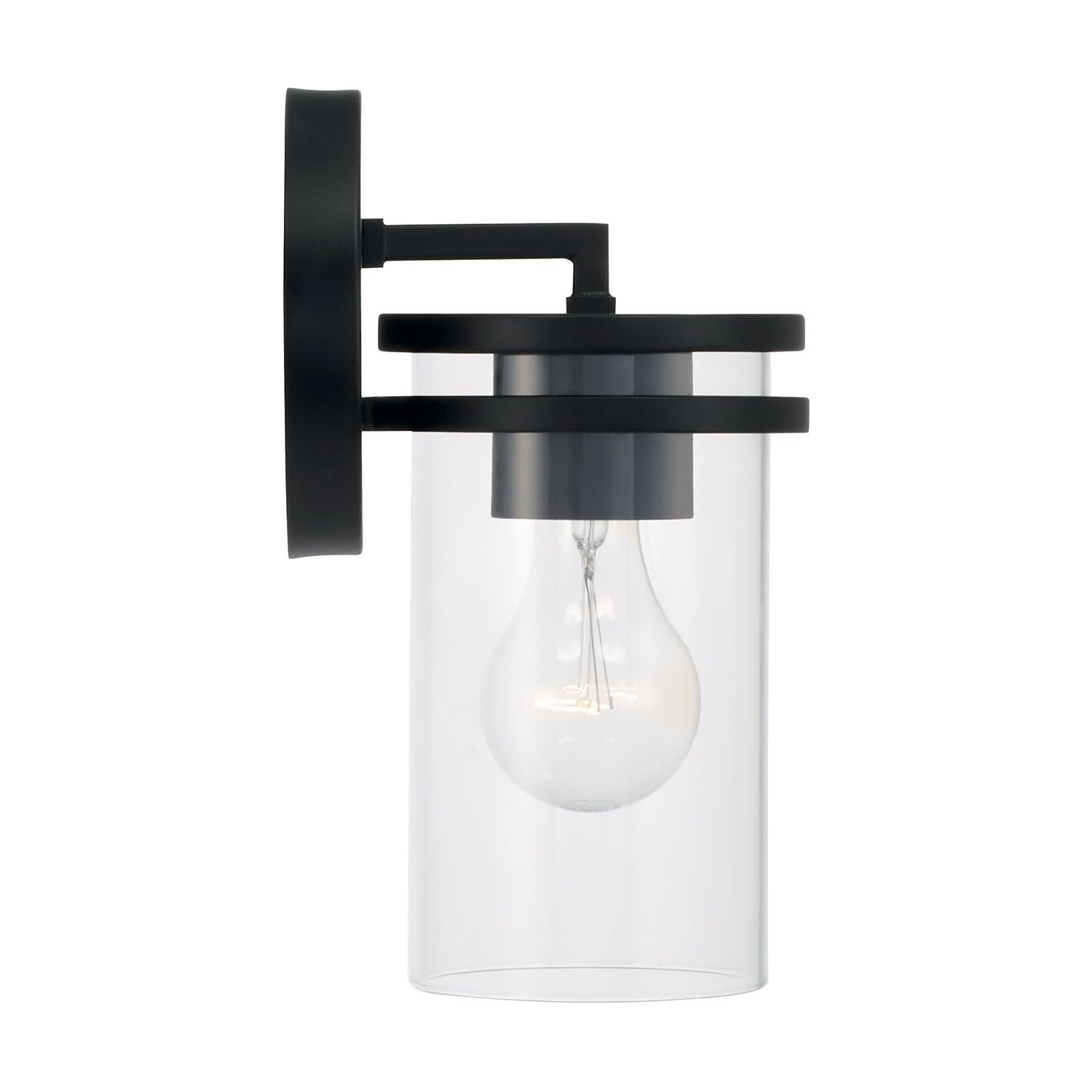 Image 4 HomePlace Lighting Fuller 1 Light Sconce 5" Matte Black more views