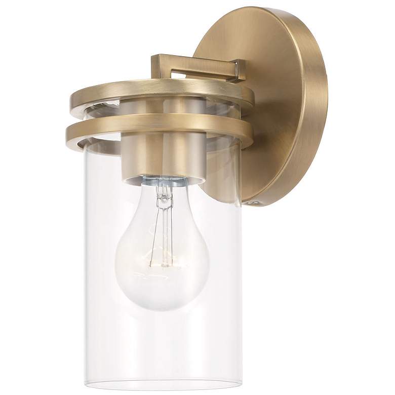 Image 2 HomePlace Lighting Fuller 1 Light Sconce Aged Brass