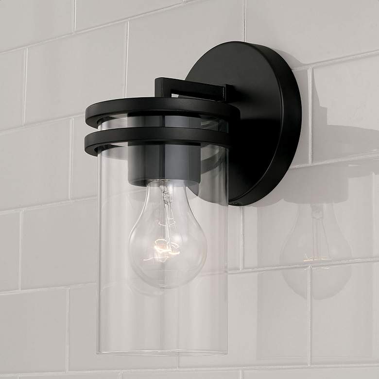 Image 1 HomePlace Lighting Fuller 1 Light Sconce Matte Black
