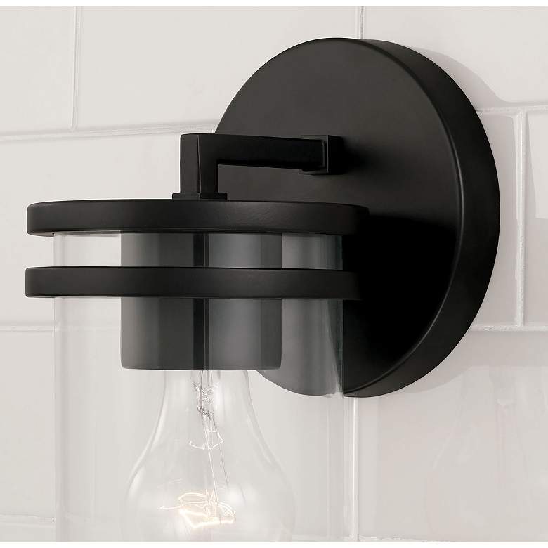 Image 3 HomePlace Lighting Fuller 1 Light Sconce Matte Black more views