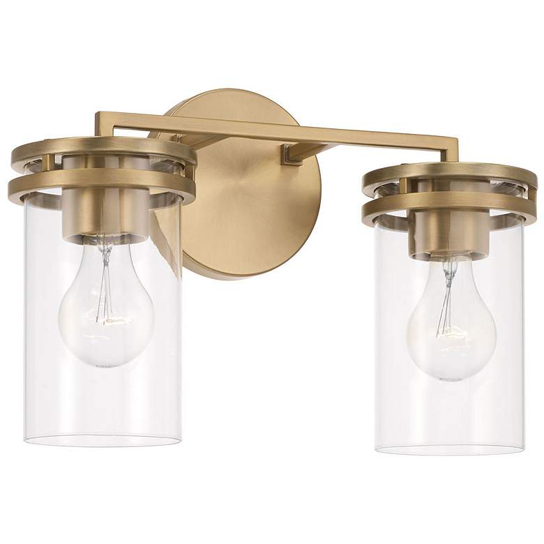 Image 1 HomePlace Lighting Fuller 2 Light Vanity Aged Brass