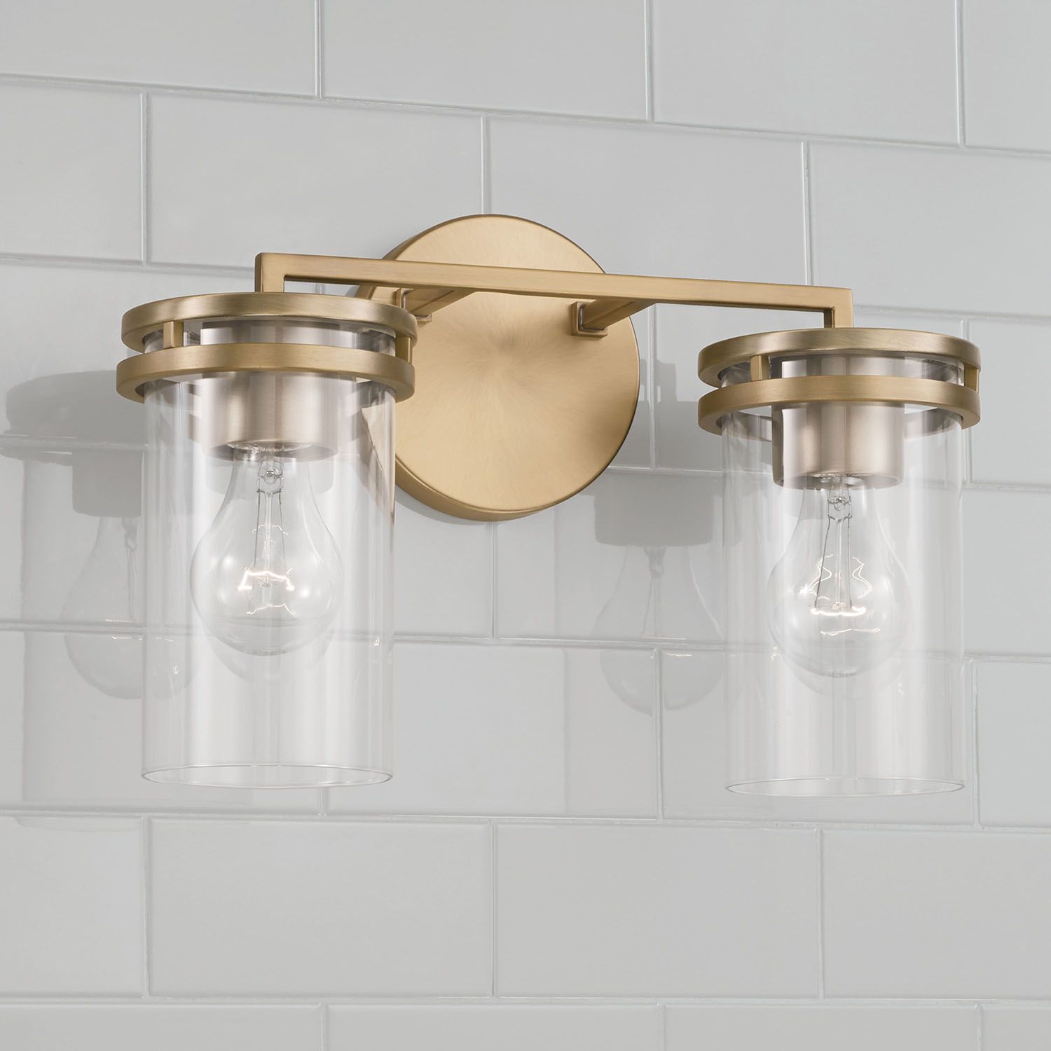 Image 3 HomePlace Lighting Fuller 2 Light Vanity Aged Brass more views