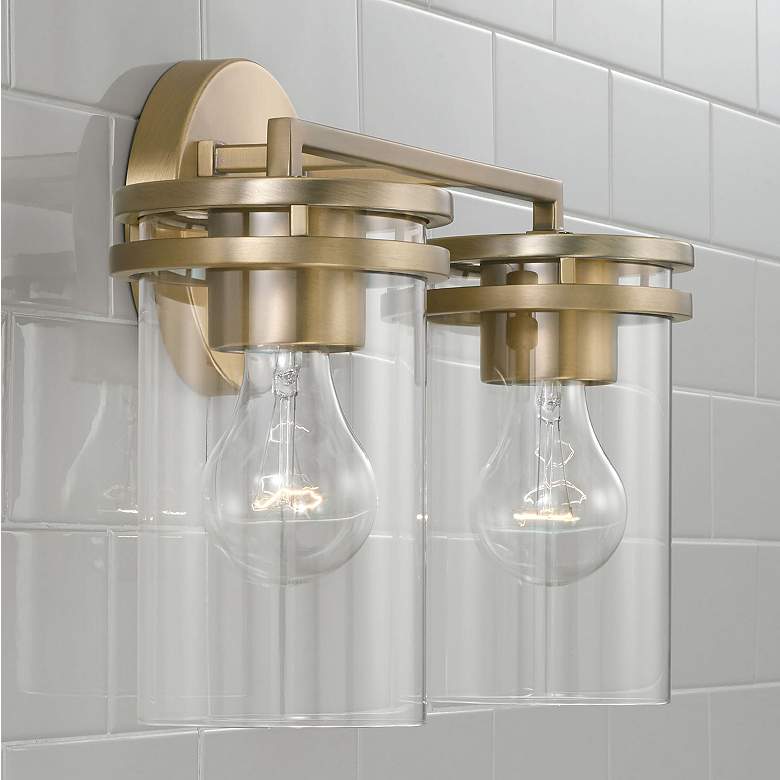 Image 3 HomePlace Lighting Fuller 2 Light Vanity Aged Brass more views