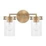 5_HomePlace Lighting Fuller 2 Light Vanity Aged Brass more views
