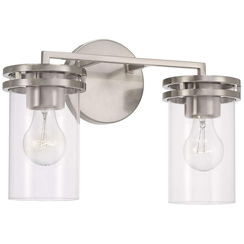 Image 1 HomePlace Lighting Fuller 2 Light Vanity Brushed Nickel