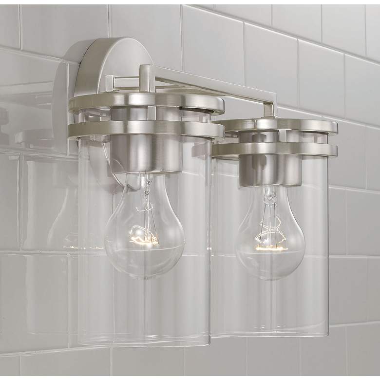 Image 3 HomePlace Lighting Fuller 2 Light Vanity Brushed Nickel more views
