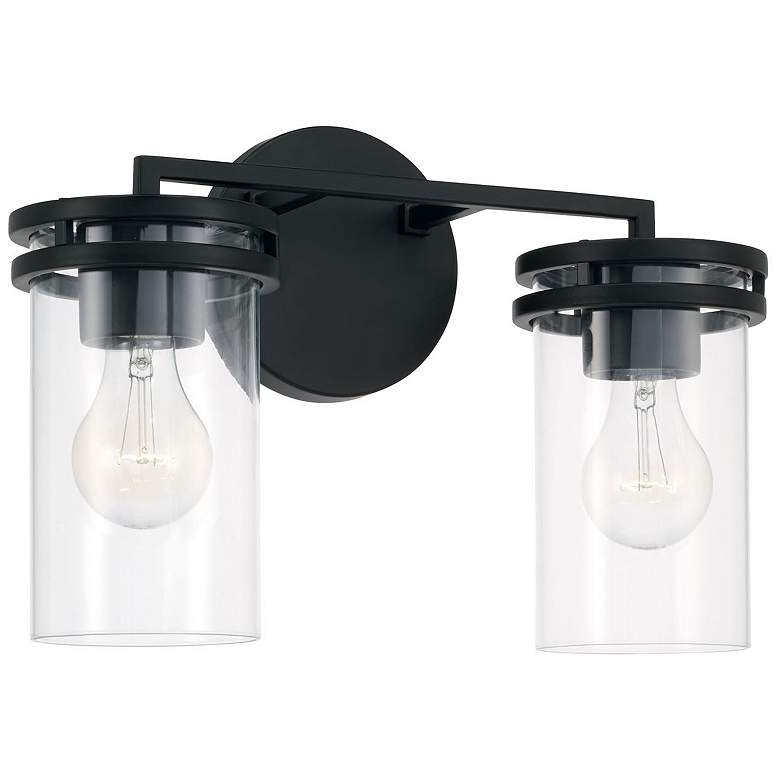 Image 2 HomePlace Lighting Fuller 2 Light Vanity Matte Black