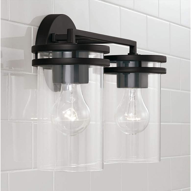 Image 3 HomePlace Lighting Fuller 2 Light Vanity Matte Black more views