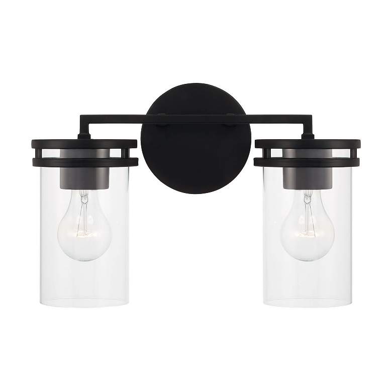 Image 5 HomePlace Lighting Fuller 2 Light Vanity Matte Black more views