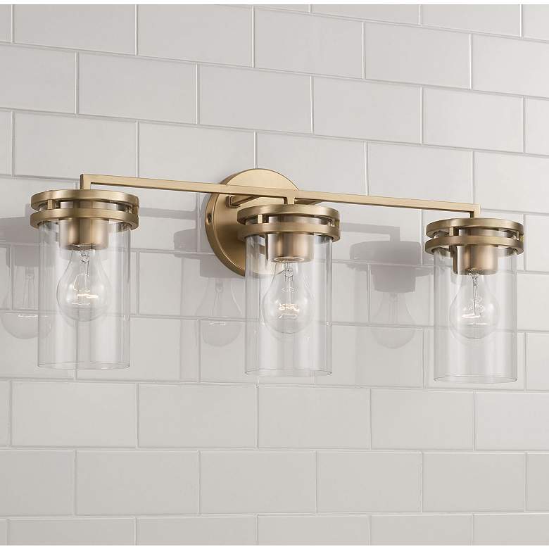 Image 1 HomePlace Lighting Fuller 3 Light Vanity Aged Brass