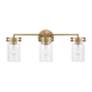 HomePlace Lighting Fuller 3 Light Vanity Aged Brass