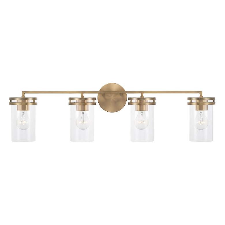 Image 5 HomePlace Lighting Fuller 4 Light Vanity Aged Brass more views