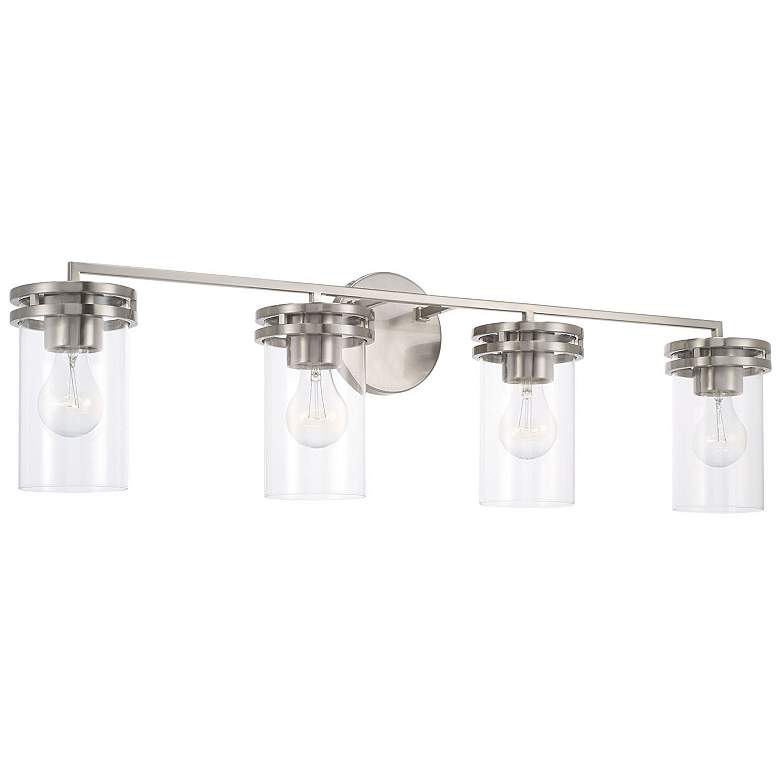 Image 2 HomePlace Lighting Fuller 4 Light Vanity Brushed Nickel