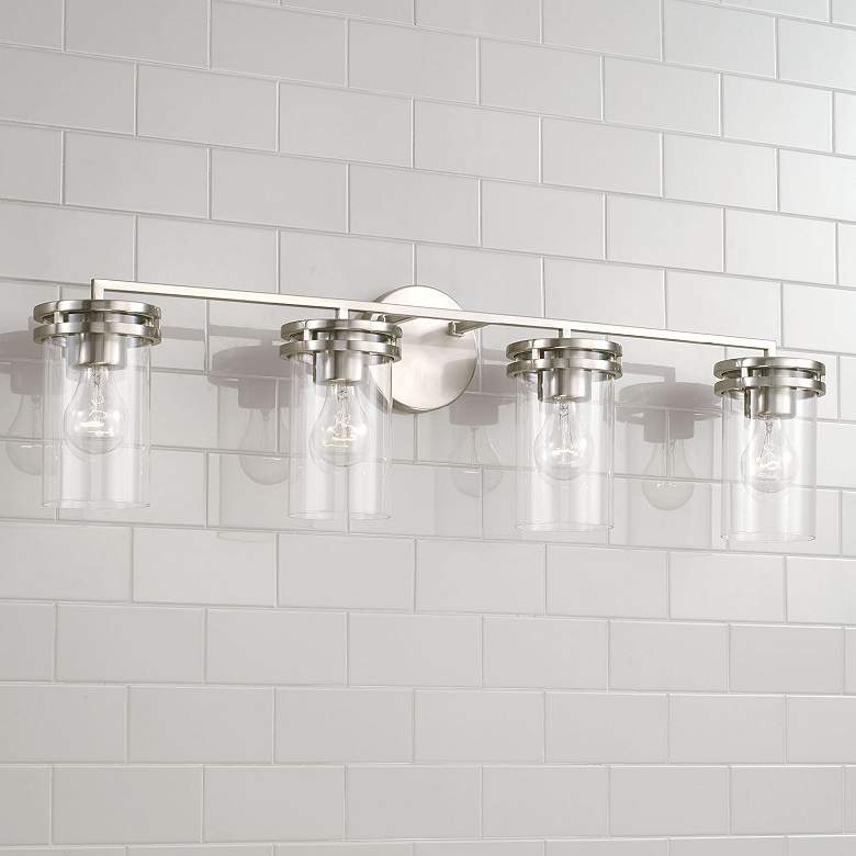 Image 1 HomePlace Lighting Fuller 4 Light Vanity Brushed Nickel