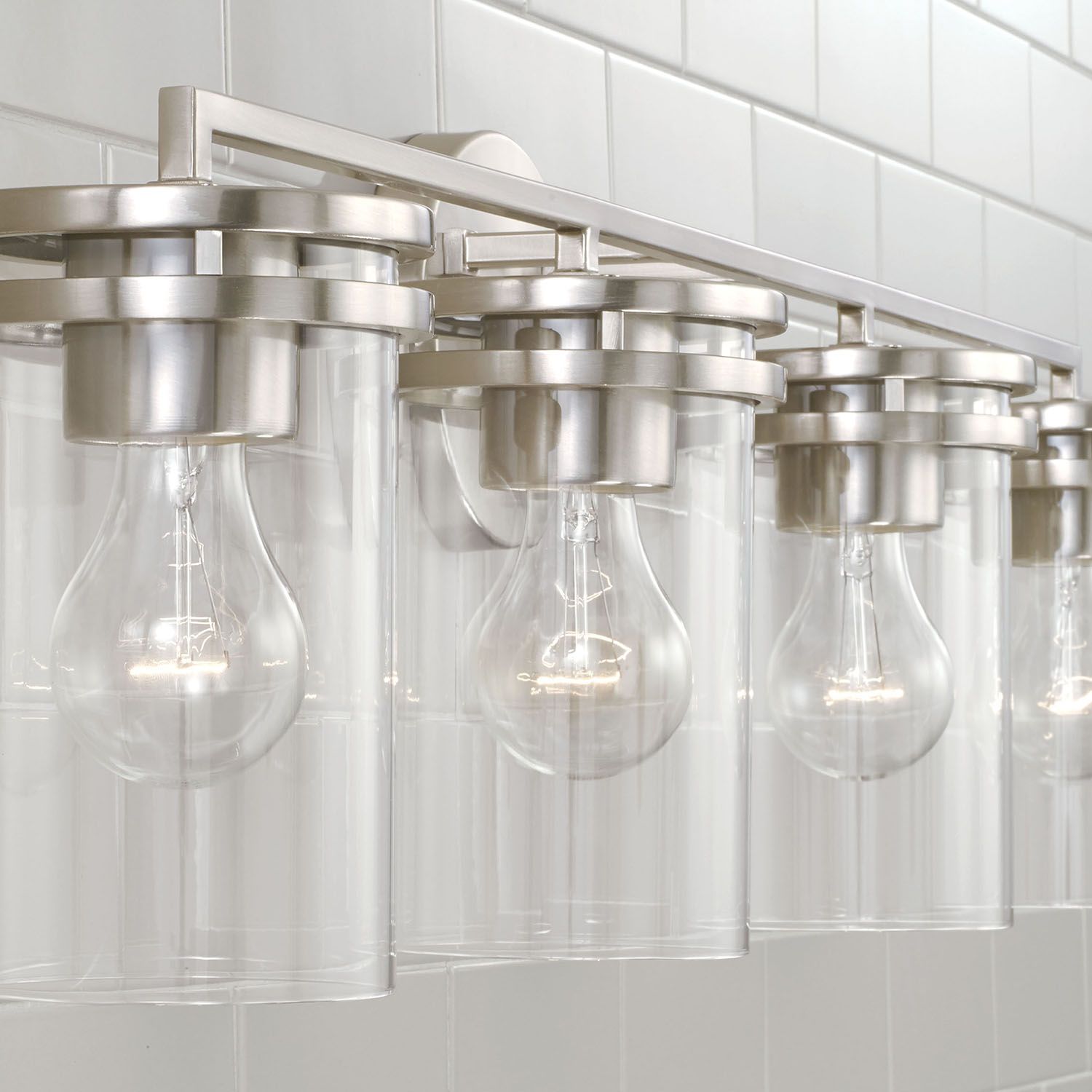 Image 3 HomePlace Lighting Fuller 4 Light Vanity Brushed Nickel more views